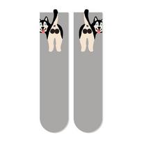 Creative Soft Puppy Eggs Socks Elastic Breathable Husky Dog Socks Comfortable Sweat-Absorbing Dachshund Socks All Seasons One Size