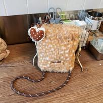 Cute Furry Crossbody Phe Bag Women's Retro Autumn Winter Korean Style Single Shoulder Sling Bag Plush Leisure Style Polyester