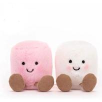 Marshmallow 10 cm Pink Plush Toy Soft Cute Mini Stuffed Animal Gift