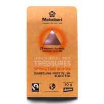 Makaibari Springtime Bloom First Flush Darjeeling Black Tea Bags USDA Organic Single Estate Loose Leaf 25 Bags 50 gm