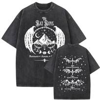 The Bat Boys Tarot Card T Shirt Rhysand Cassian Azriel ACOTAR Aesthetic Tshirts Men Women Fashion Vintage Washed Cotton Tshirt S