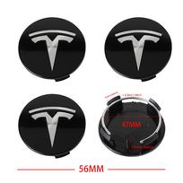 4PCS 56mm Car Wheel Center Hub Caps Hubcap Tire Rim Covers Replacement Decoration For Tesla Model 3 Model Y Model S Model X For Tesla&4pcs 56mm