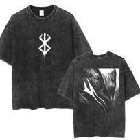 Limted Washed Anime Guts Berserk Guts TShirts Swordsman Gatsu Sacrifice Zodd TShirt Men Women Loose Cotton Fashion Yk T Shirt S