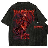 Classic Retro Game Devil May Cry Hot Sale Peripherals Print Tshirt Men Women New Streetwear Style Tee Vintage Washed Cotton Top S