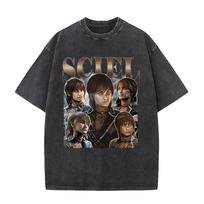 Washed Game Clair Obscur Expedition  Verso Graphic T Shirts Mens Clothing Fashion Oversized Short Sleeve Tshirts Streetwear S