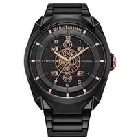 CITIZEN Eco-Drive Series Legend 85th Anniversary Marvel Boxed Set 50 Meters Waterproof Solar Quartz Steel Strap 42.5mm Men's Watch Black Di AW2085-61W juoda