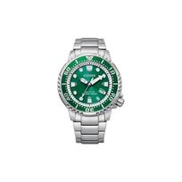 CITIZEN Promaster Series Diving Watch Green Water Ghost Luminous Solar Quartz Steel Strap Men's Watch Green BN0158-85X žalia