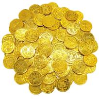 100pcs Cross Design Plastic Coins Replica Gold Pirate Treasure Tokens for Party Decorations Game Accessories and Collectibles One Size auksas