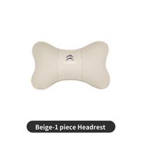 Car Seat Headrest Lumbar Support Neck Pillow Spine Protector Accessories For Citroen Aircross C4 C3 C5 C1 C2 Berlingo Celysee smėlis