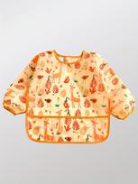 Baby Mealtime Bib Apron, Waterproof Long Sleeve Smock for Toddler, Cartoon Painting Art Coverall for Boys Girls XXS