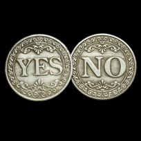 Replica YES NO Coin Floral Ornament, Silvery Grey Copper Commemorative Challenge Coin for Collectors Souvenir šviesiai pilka spalva