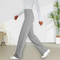 High Waist Wide Leg Pants for Women Stretchy Straight Leg Trousers with Seam Comfortable Fit Office Casual Wear M