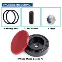 Car Rear Wiper Delete Kit Plug Cap O-ring Aluminum Alloy Universal For Honda Civic Si SIR Mazda 3 Volvo Acura RSX BMW 3 Series raudona