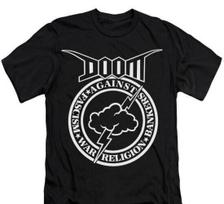 Doom against fascism, war T-Shirt Mens Womens Tees Top, Music  Indie Rock Punk  Gothic Unisex tee S