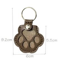Pet Hair Keepsake Keychain Leather Memorial Locket for Storing Dog Cat Fur, Cute Pet Loss Gift, Remembrance Key Ring Bag Charm
