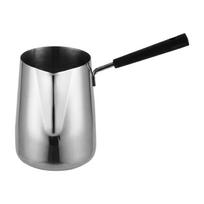 Stainless Steel Long Handle Latte Art Pitcher Thickened Coffee Frothing Jug Milk Steaming Cup Barista Tool for Home and Professional Use One Size sidabras