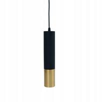 Lampa Wisząca Spot Tuba Gu10 29Cm Czarna Złota