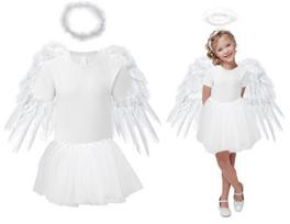 Zestaw Anioł Koszulka Skrzydła Aureola Tutu 128Cm