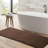 Memory Foam Bath Mat Non-Slip Absorbent Bathroom Rug, Quick-Dry Microfiber, 24x60 Inch, Brown Comfort and Style One Size kava