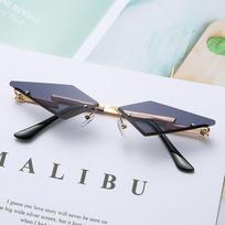 Gafas De Sol For Men and Women UV400 Trending Narrow Vision Wear Sunglasses Rimless Vintage Style Shape True Film Sunlight Eyeglasses Sttwear As picture