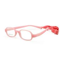 Baby Girls & Boys Vision Correction Eyeglasses with Strap Size 39 No Screw One-piece Kid's Flexible Shaped Frame Band Cord Retainer beige