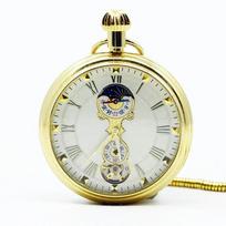 Top Luxury Fashion Pocket Watch Gold Vintage Necklace Pendant Chronograph Mechanical Clock For Men Women Pocket&Fob Watches auksas