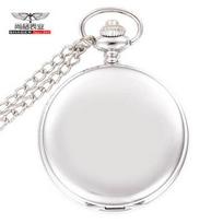 New Fashion Silver/Bronze/Black/Gold Polish Smooth Quartz Pocket Watch Jewelry Alloy Pendant with Chain Necklace Man Women Gift