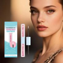 Glue Remover 2 in 1 Dual-Ended Lash Adhesive Remover and Glue Applicator Waterproof Long-Lasting Formula for Eyelash Extensions Safe and Easy Removal One Size rožinė