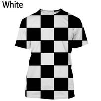 3D Chess Print T Shirt For Men Funny Graphic T-Shirts Summer Trend Harajuku Oversized Short Sleeve Leisure O-neck Tops T Shirts XXS