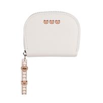 Cute Cartoon Organ Card Holder Cat Solid Color Leather Cald Bag Multi-function With Hanging Rope Coin Purse Female balta