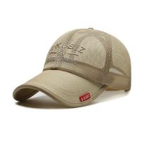 Breathable Adjustable Fashion Full Mesh Hats Sun Protection Caps Summer Sunscreen Hats Baseball Cap chaki