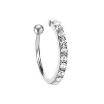 1pc New Helix Cartilage Full Diamond Earrings Unisex Silver Clip On Ear Cuff Jewellery Gold Zircon Ear Stud Women sidabras