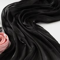 Luxury Silk Hijab Scarf Long Bandana Headscarf Sunscreen Thin Islamic Turban Party juoda
