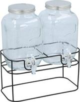 Cuisine Elegance dvigubas gėrimų dozatorius su stovu, 2x 4 l