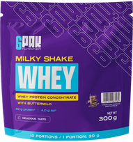 6PAK Nutrition Milky Shake Whey, Dubai Chocolate, 300 g