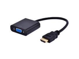Gembird HDMI to VGA/Audio Single-Port Adapter Black