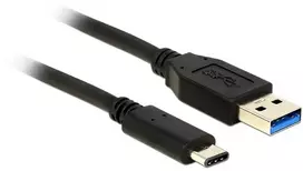 USB kabelis DeLOCK, 0,5 m, Type C ma - Type A ma, 3.1 Gen 2, juodas / 83869