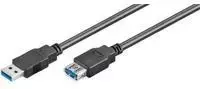 Goobay 3m USB 3.0 SuperSpeed prailginimo laidas, juodas [USB 3.0 kištukas (A tipas) > USB 3.0 lizdas (A tipas)]