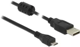 Delock Cable USB 2.0 Type-A (M) – USB 2.0 Micro-B (M) 1,5 m juodas