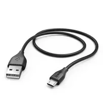 Hama Micro-USB įkrovimo ir duomenų kabelis, 1,4 m, juodas