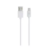 USB kabelis Realpower USB-A - Žaibas 1 m Balta (255649)