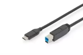 Assmann Electronic ASSMANN USB Type-C jungties kabelis tipas C iki B M/M 1.8m 3A 5GB 3.0 Versija CE bl