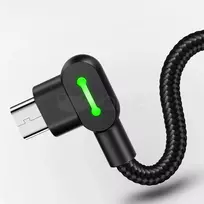 Mcdodo CA-5280 LED USB į mikro USB laidas, 1.2 m (juodas)
