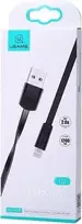 USAMS U2 Flat Kabelis Lightning 1.2m juodos spalvos SJ199IP01 iPhone 5/6/7/8/X (US-SJ199)
