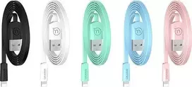 USAMS U2 Flat kabelis Lightning 1.2m baltas SJ199IP02 iPhone 5/6/7/8/X (US-SJ199)