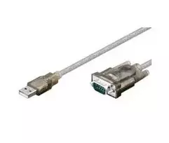 USB laidas MicroConnect USB-A - DB-9 1,8 m sidabro (USBADB)