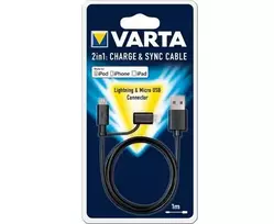 Varta Charge & sync laidas 2in1: Lightning & Micro USB 57943 laidas