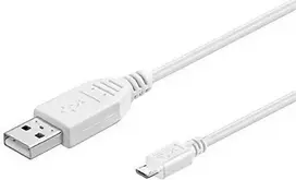 „MicroConnect“ USB A į USB Micro B, 2.0 versija, Baltas, 0,3 m USB2.0 A -