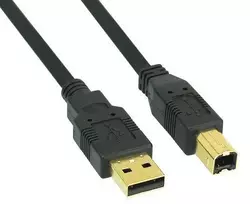 MicroConnect USB laidas InLine USB-A - USB-B 3 m juoda (34535S)