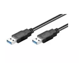 USB kabelis MicroConnect USB-A - USB-A 1 m Juodas (USB3.0AA1B)
